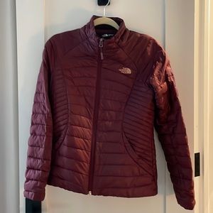 Burgundy North Face Puffer